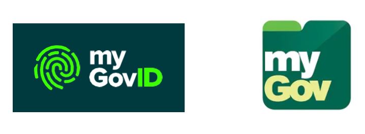 logos for mygovID and myGov, side by side